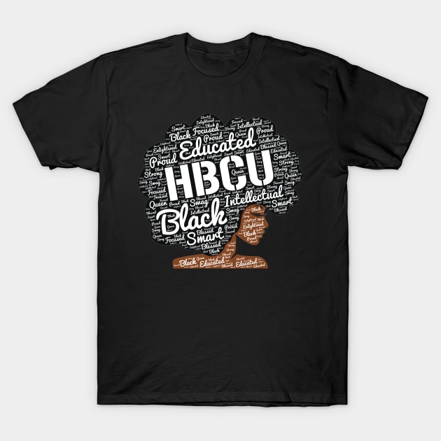 HBCU Natural Hair Afro T-Shirt by blackartmattersshop